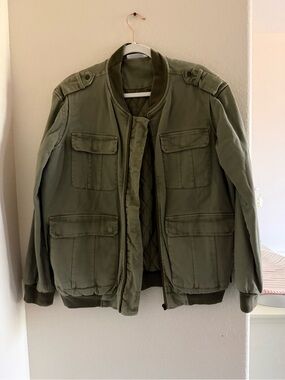 Anine Bing Olive Green Military Field Jacket